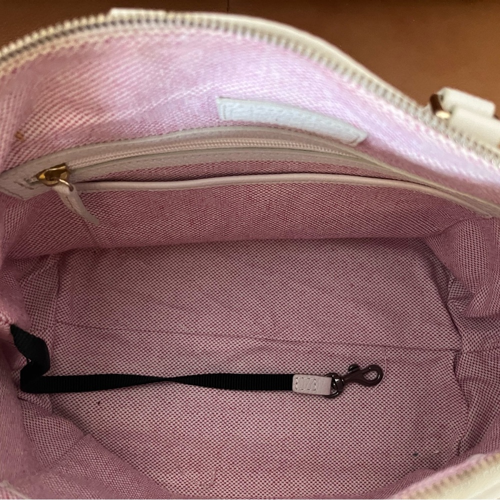 Dooney & Bourke White Pebble Leather Satchel Handbag Purse #6L968 w Tags $278 - Picture 6 of 9